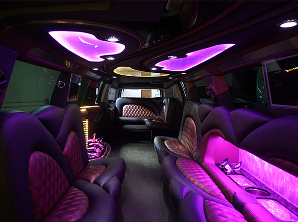 colorful limousine interior