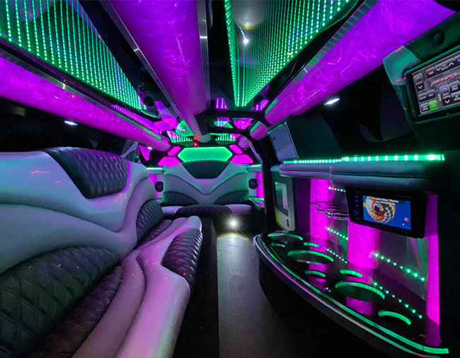 limo with disco floor