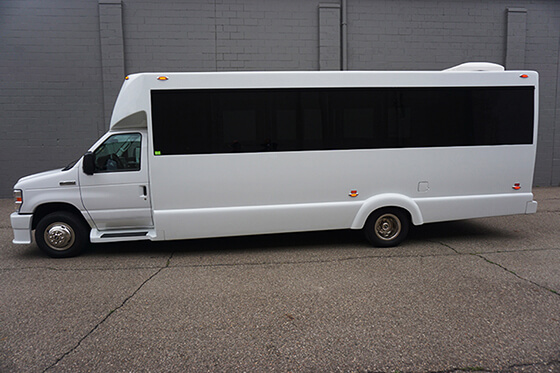 30 passenger limo bus exterior