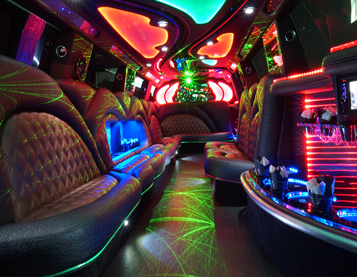 luxurious limousine interior