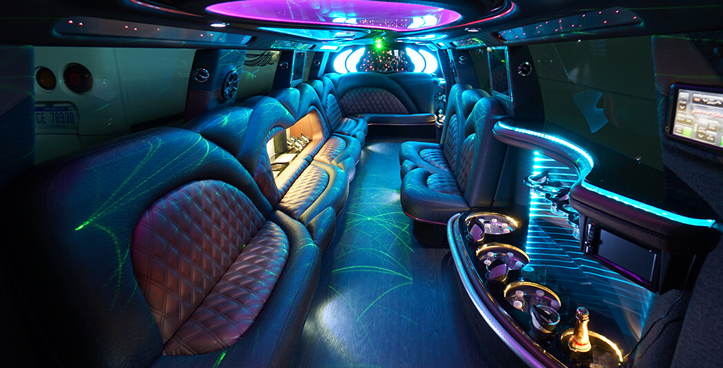 glamorous limousine interior